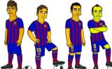 Barça: Les joueurs version Simpson