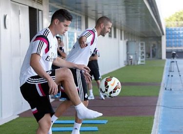 Real : Ramos et James sur le terrain d’entraînement
