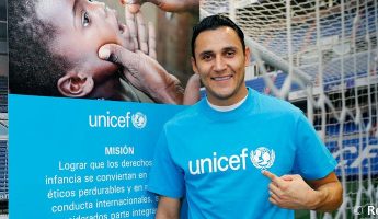 Real : Keylor Navas avec l’UNICEF