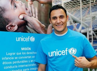 Real : Keylor Navas avec l’UNICEF