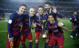 Barça : Messi, Iniesta, Busquets, Piqué et Alves, Le club des 5 du Mondial des Clubs