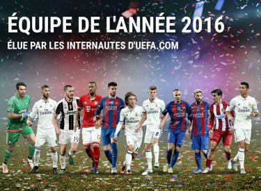 UEFA : L’équipe type de l’année 2016 des internautes